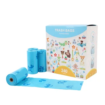 

16 Rolls of Shit Bags, Extra Thick and Sturdy Shit Bags, Guaranteed Leak-Proof, 15 Dog Bags Per Roll, Size 25 x 35cm