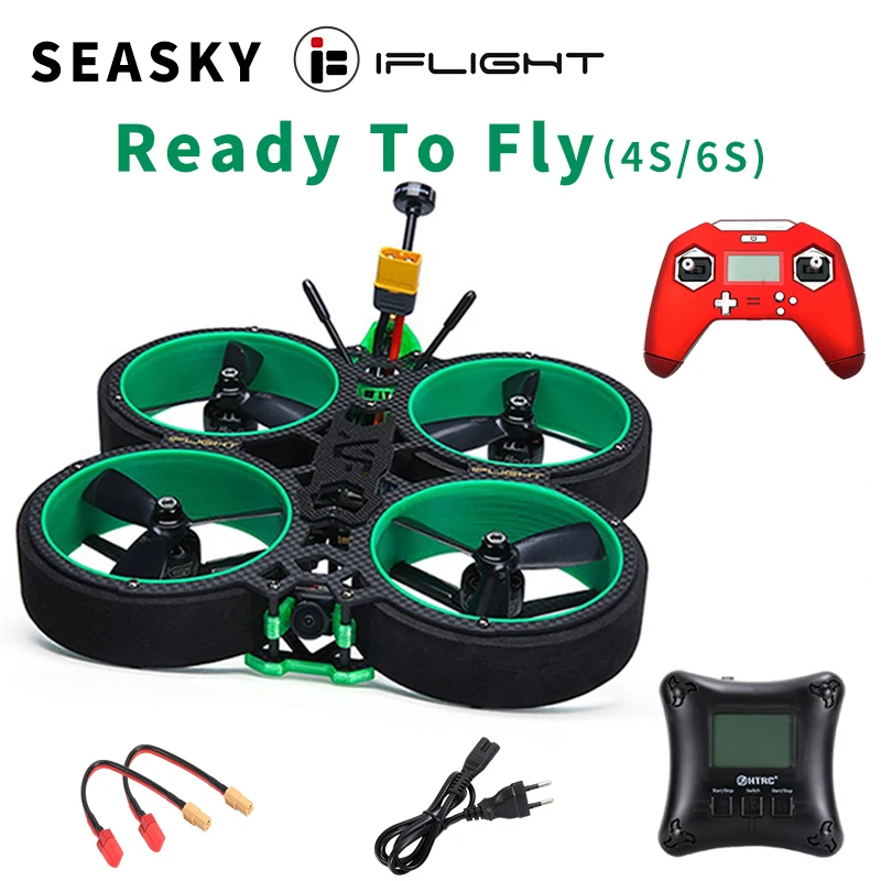 Гоночный Дрон SEASKY iFlight Green Hornet FPV 3 дюйма RTF Frsky TX Lite SucceX E F4 35A ESC 500mW VTX XING 1408