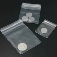 100pcs  Thick Grip Resealable Zip Lock Bags Self Seal Clear Plastic Poly Bag 2