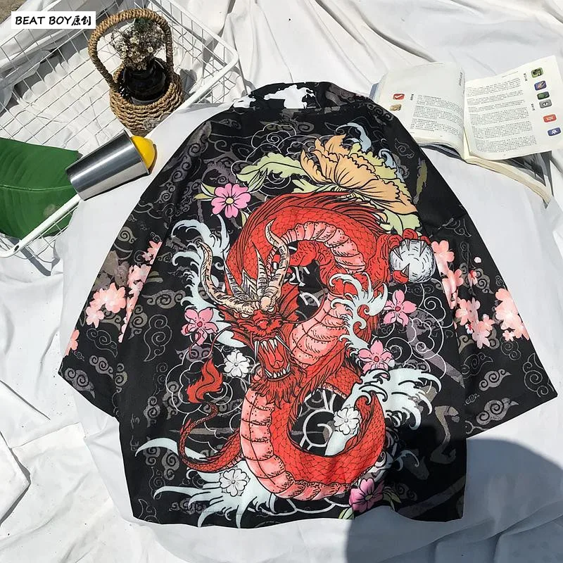 

Traditional japanese kimono yukata women and man japanese Short Robe Loose kimomo japanese cardigan kimono japones haori