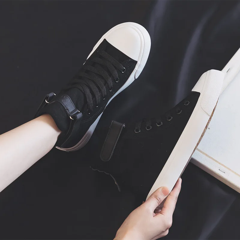 Новые кроссовки унисекс; zapatos de mujer; обувь с высоким берцем; Женская Осенняя мода года; Вулканизированная обувь; женская повседневная обувь на плоской подошве со шнуровкой