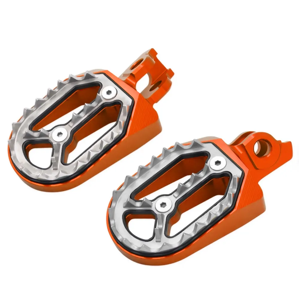 Подножки педали части для suzuki RM 250 RM RM250 RMZ450 RMZ 450 2010 2011 2012 2013 питбайк мотокросса подножки - Цвет: Orange
