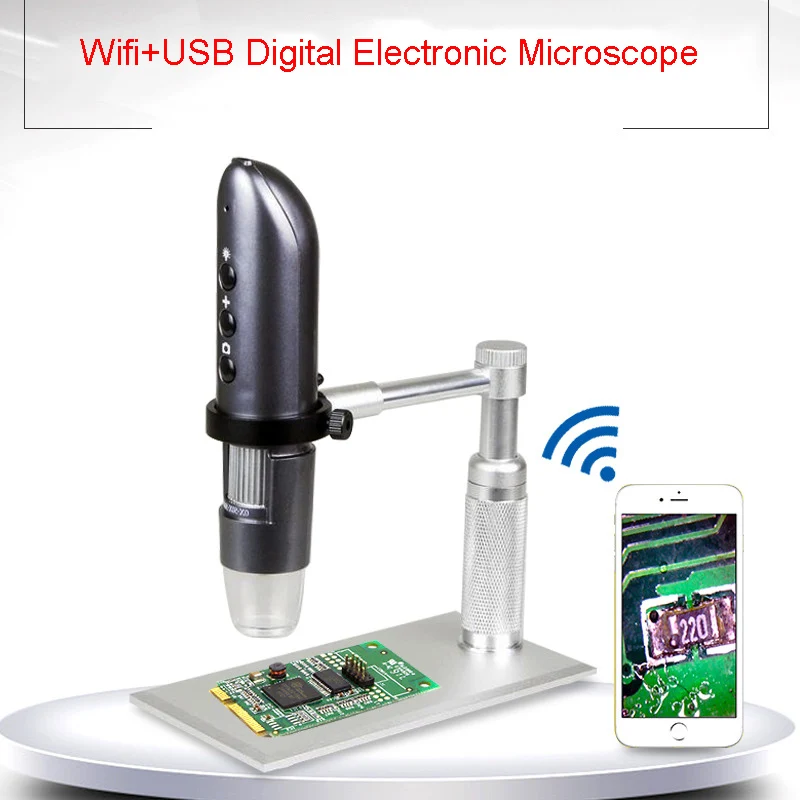 

Wifi 2MP USB Microscope 200X-1600X Digital Electronic Microscope Repair Tool 8 LED USB Microscopio Handheld Soldering Mikroskop