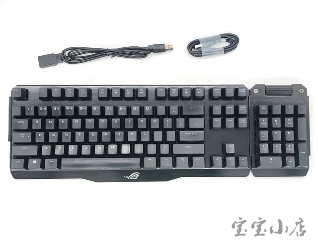 中古オリジナルasus rogクレイモア分割メカニカルキーボード有線 