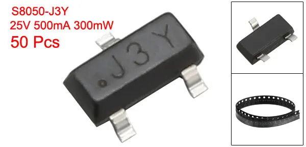 S8050-J3Y 50pcs ТРАНЗИСТОР uxcell NPN поверхностное крепление SOT-23 для вашего хобби, инструмент для рукоделия, коммутационный контур, без свинца и поверхностное крепление - Цвет: S8050-J3Y 50pcs