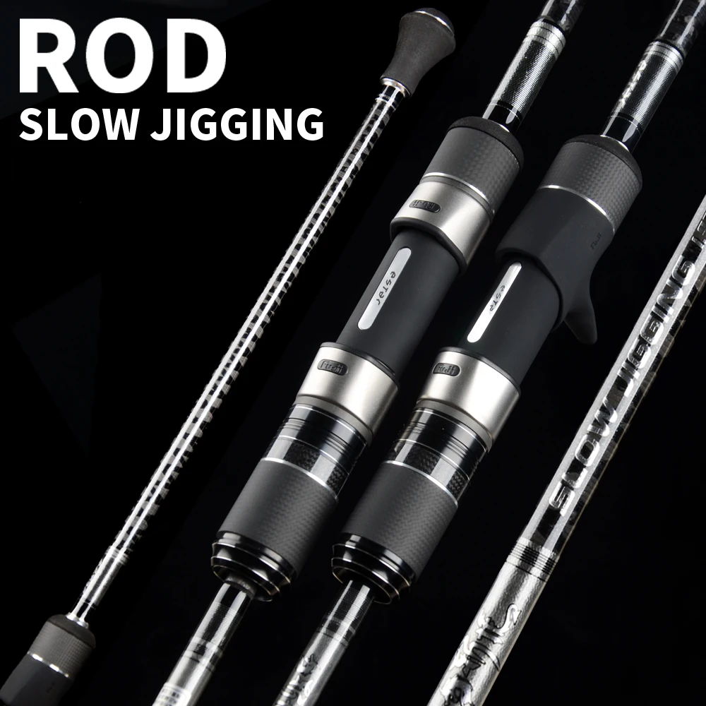 

2019 NEW PE 1-3 2-4 Spining Slow Pitch Jigging Rod 1.91m/1.93m Japan Fuji Parts 2 Section Casting Rod Boat Rod Ocean Fishing Rod