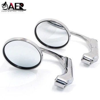 

JAER Universal Motorcycle Mirror Handlebar Side Handle Bar Ends Mirror with M10 adapter for Street Bike