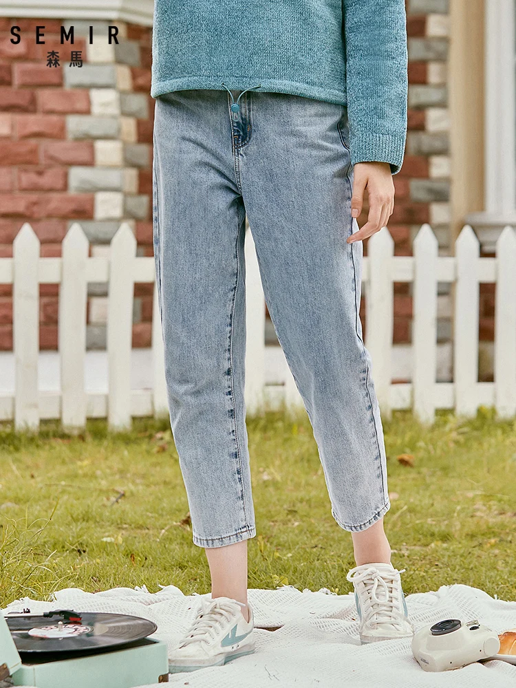SEMIR Jeans women thin daddy-trousers autumn new pants ninth points pants ladies loose straight pants SEMIR Jeans women thin daddy-trousers autumn new pants ninth points pants ladies loose straight pants