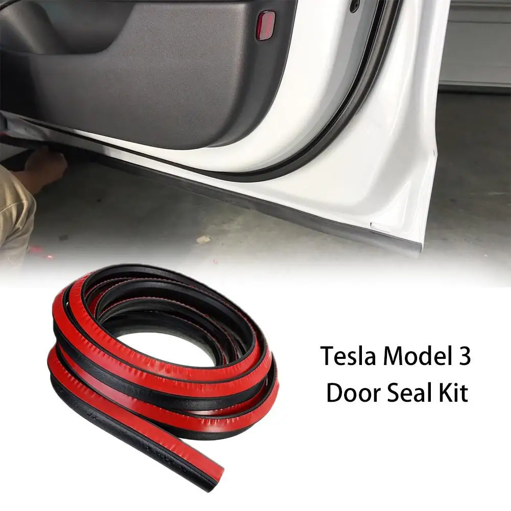 Для Tesla модель 3 дверной уплотнитель комплект звукоизоляционные резиновые водонепроницаемые уплотнительные прокладки Ветер шумоподавление комплект Прямая поставка