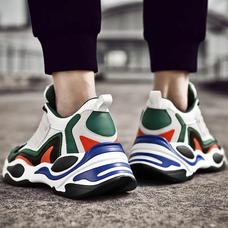 

Mens spring autumn chunky Sneakers High Top hip hop Shoes Men Casual Shoe Fashion tenis kanye west Shoes Zapatos De Hombre