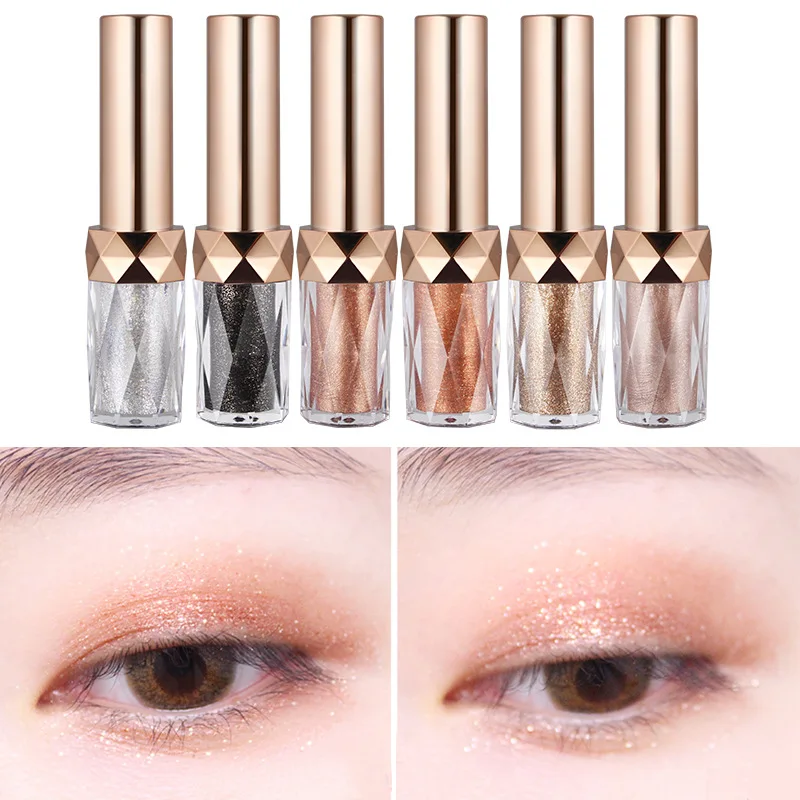 

Color Shiny Liquid Eye Shadow Liquid Waterproof Water Eye Shadow High Light Powder Pearl Light Shines To The End