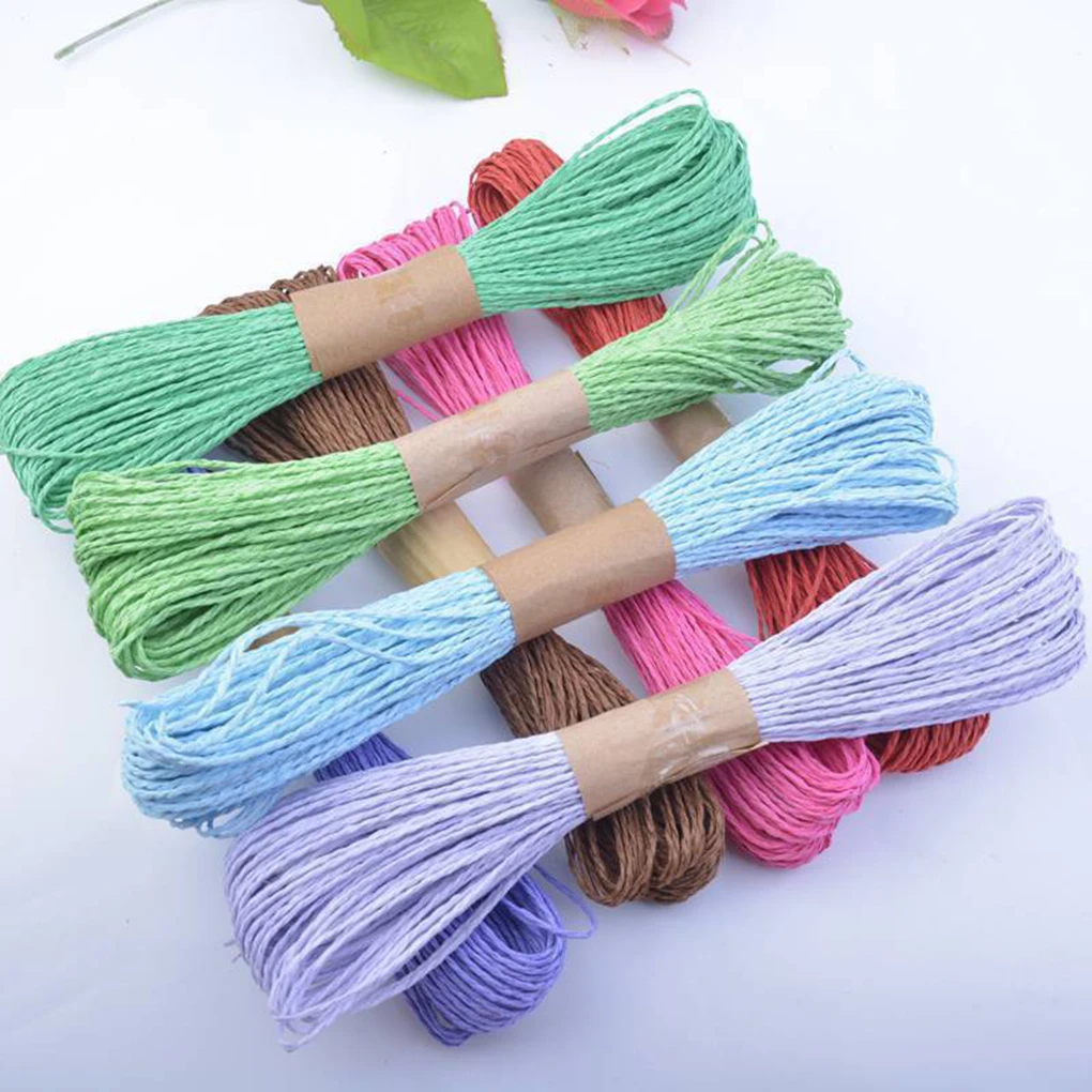 30 м двухжильный цветной бумажный канат 2 мм DIY плетеный шнур китайский узел проволочный шнур макраме нить для ожерелья Браслет