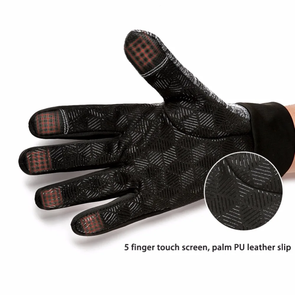 Уличные спортивные зимние велосипедные перчатки с сенсорным экраном для мужчин и женщин, ветрозащитные мягкие теплые мужские лыжные перчатки