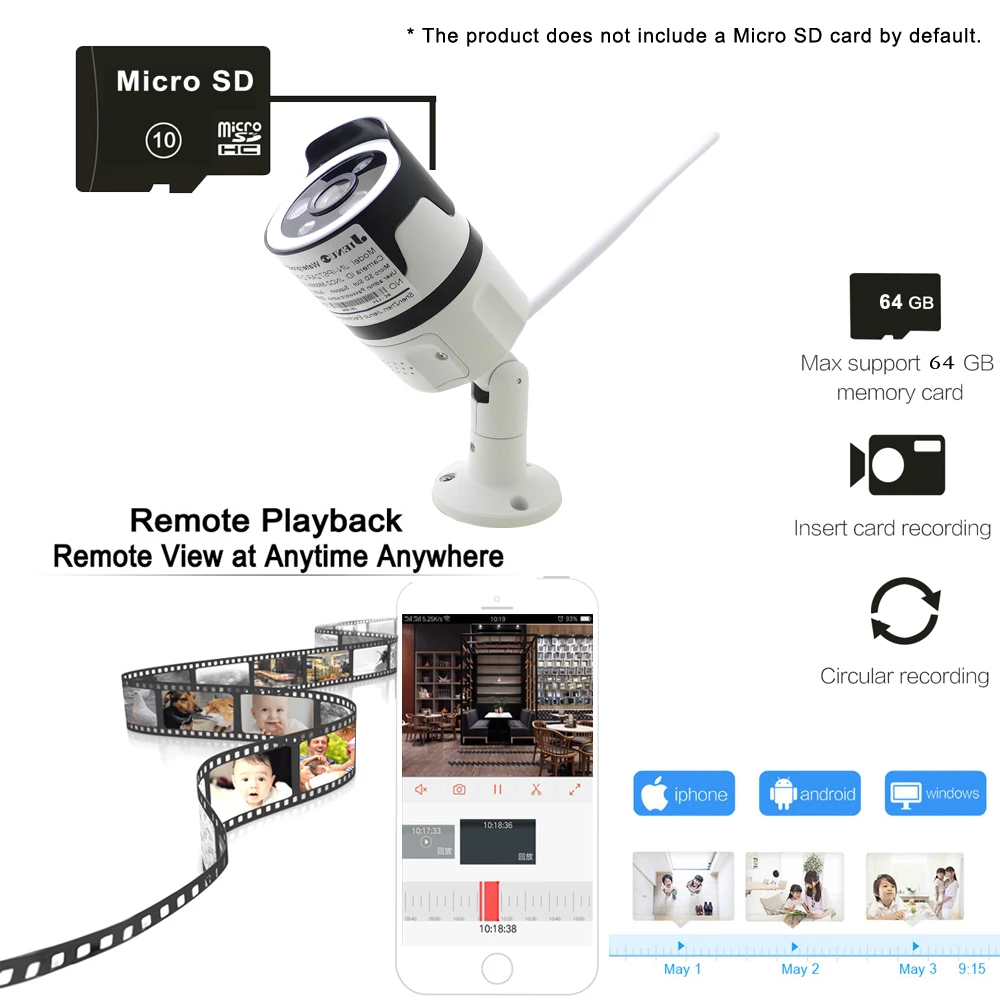 JIENUO, ip-камера, Wifi, 720 P, 1080 P, двухстороннее аудио, HD, беспроводная, Cctv, безопасность, для улицы, водонепроницаемая, инфракрасная камера наблюдения, HD, домашняя камера