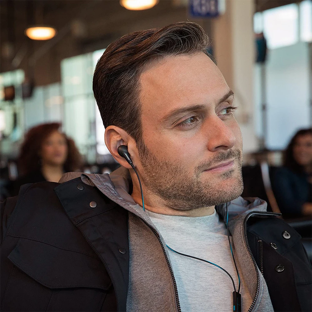 Bose QuietComfort 20 QC20 In Ear Acoustic Noise Cancelling Earphones Deep Bass Game Sport Headset with Mic for IPod iPhone iPad