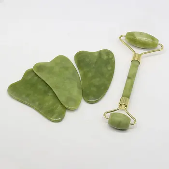 

Jade roller massager double-headed roller scraping board thin face massage Xiuyu push massage stick