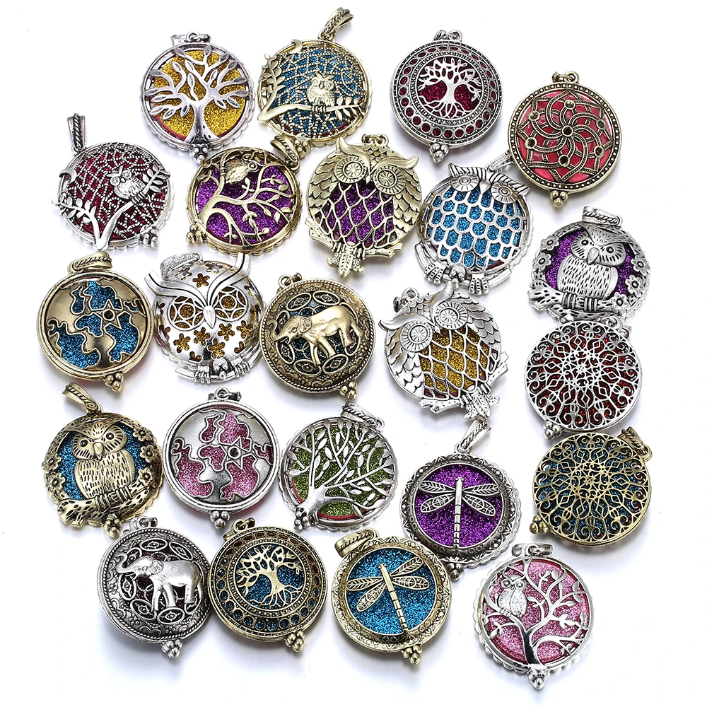 Лидер продаж ожерелье для ароматерапии диффузор кулон медальоны винтажное