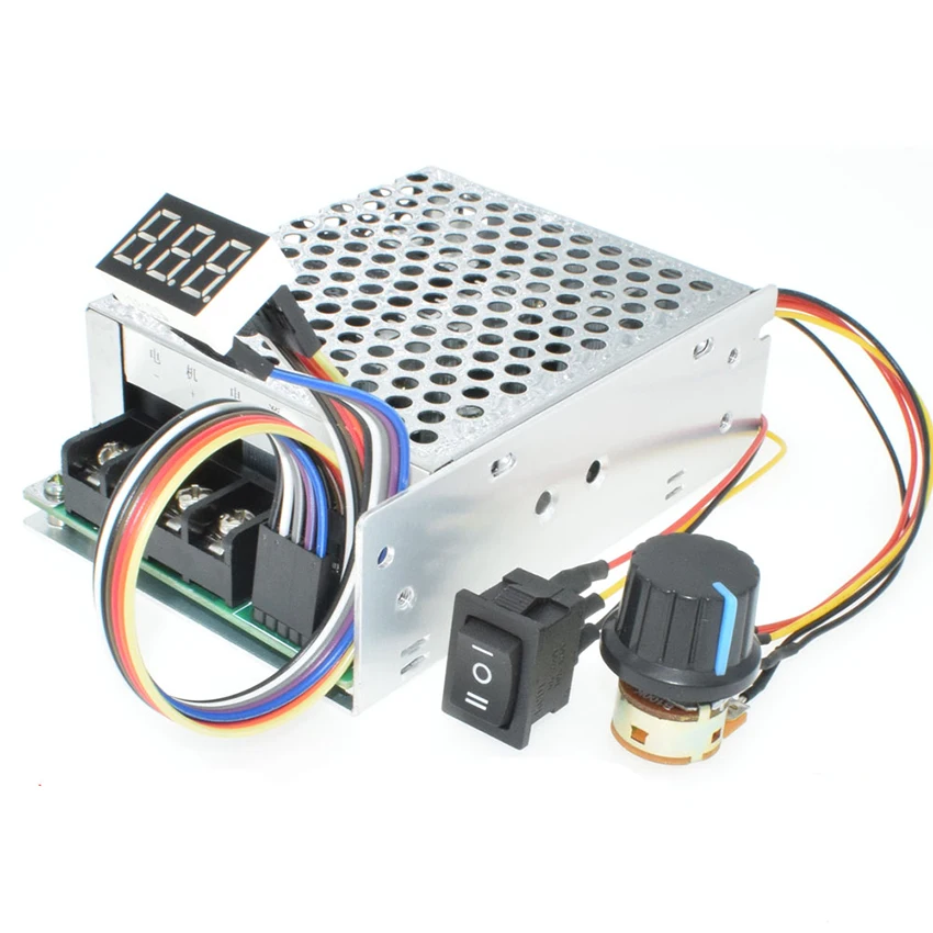 PWM DC контроллер щетки двигателя 10-55V 60A с реверсивным переключателем цифровой дисплей 0~ регулируемый потенциометр 12V 24V 36V 48V