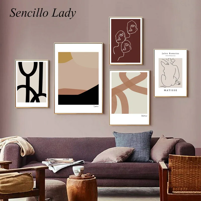 

Modern Matisse Wall Art Canvas Painting Abstract Poster and Print Contemporary Simplicity Picture Living Room Bedroom Decoration
