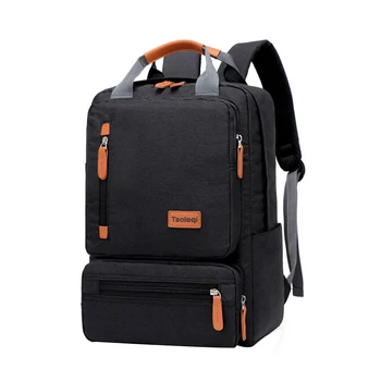 

Men Top Handle Zipper Closure Laptop Backpack Multifunction Multi Pocket Book Lightweight Anti Theft Storage Student Casual Soft