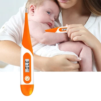 

Digital Thermometer Waterproof Flexible Tip Random Color Suitable For Oral, Armpit And Rectum Temperature Measurement