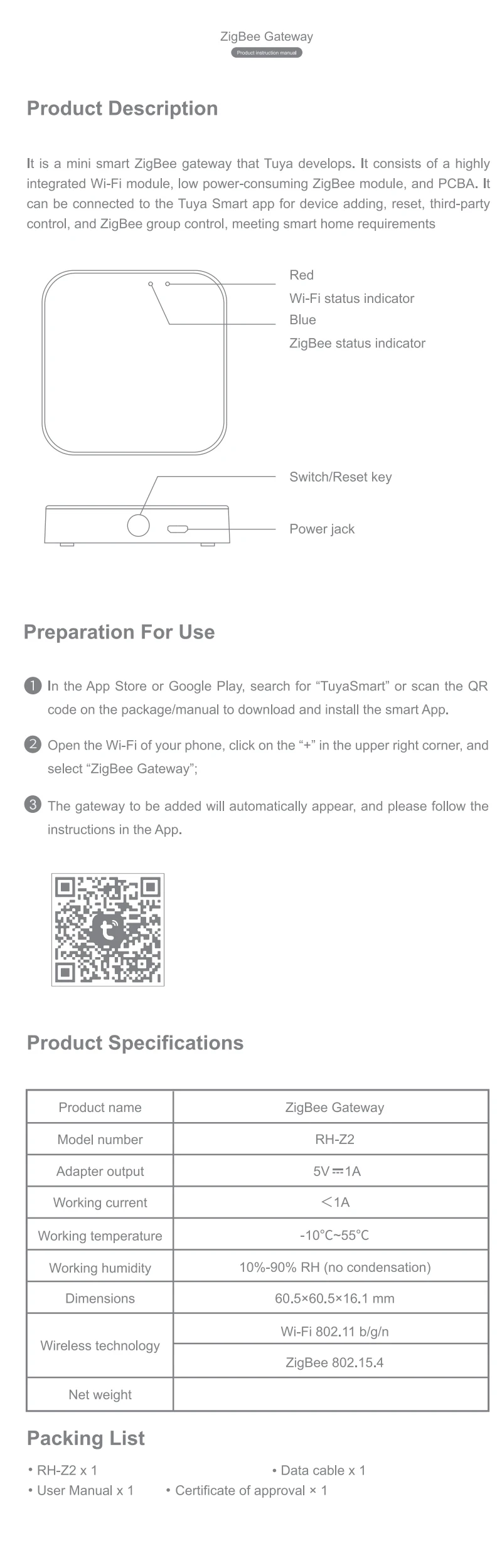 Smart Life, Trabalhar com Alexa, Google, Tuya, Bluetooth, ZigBee