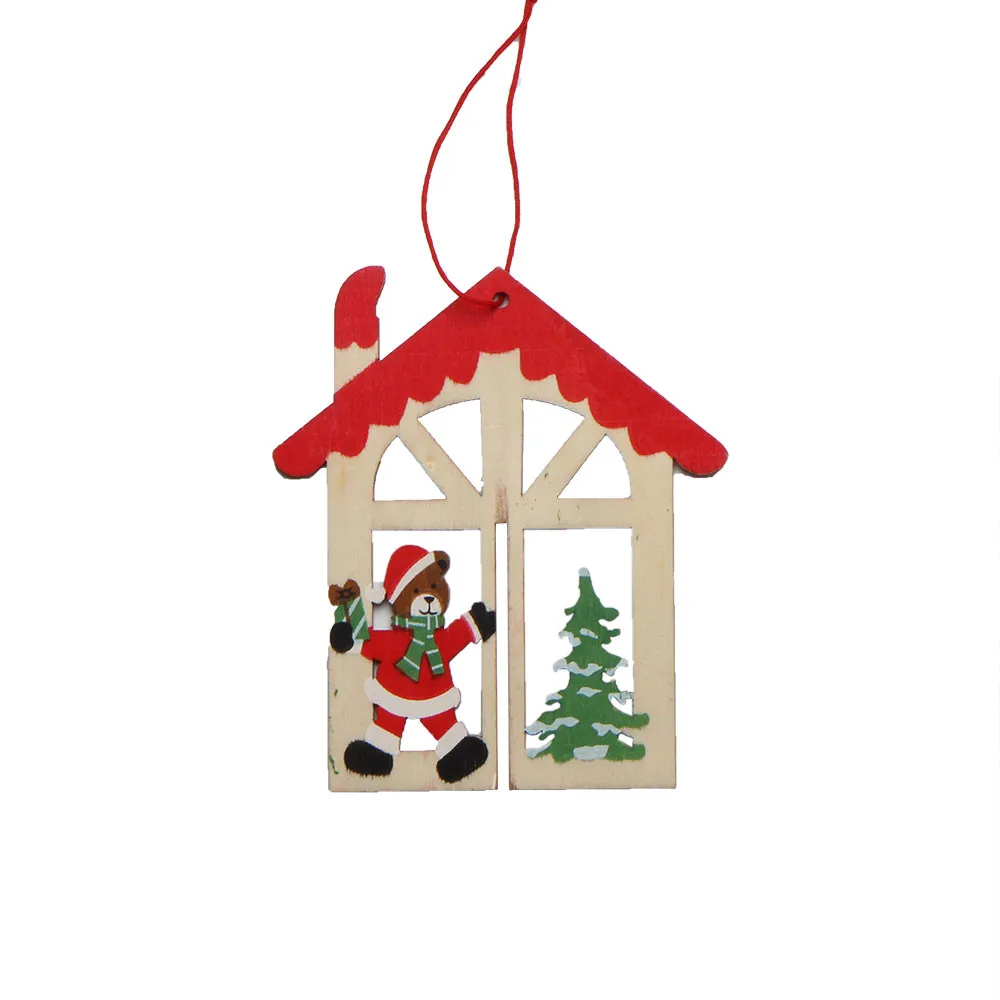 Рождественский колокольчик, деревянные украшения, Рождественская елка, подвесные украшения для дома, вечерние подвески, Natale Decorazioni, Прямая поставка