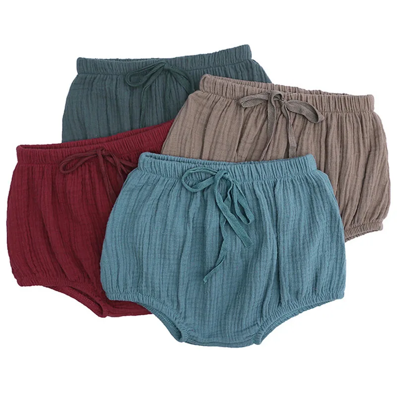 2019 Summer Soft Solid Girls Boys Short Pants Quality Toddler Baby Shorts Elastic Bloomers Bread PP 0-4Y | Детская одежда и обувь