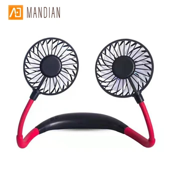 

Outdoor Neck Fan Neckband 360 Degree Adjustable Necklace Hand Free Portable Fans USB Rechargeable Wearable Sports Fan