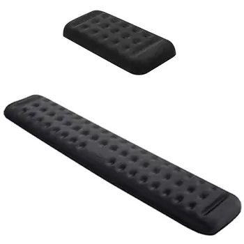 

2Pcs Keyboard Wrist Rest Pad Padded Memory Foam Hand Rest Support for Office Black - 5.12 Inch & 14.2 Inch