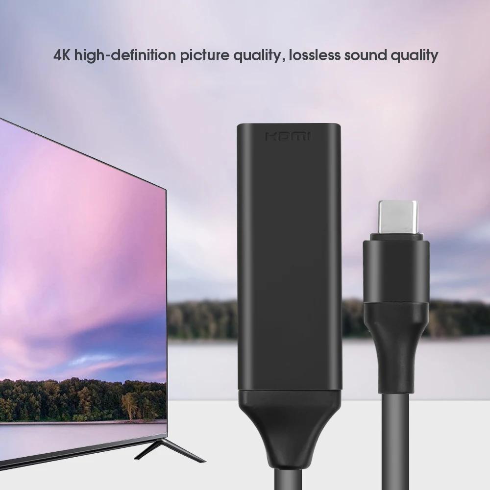 Новинка адаптер 4K USB3.1 C USB Type к HDMI-совместимый штекер-гнездо кабель конвертер для