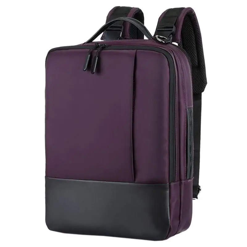 Litthing модная мужская школьная сумка для ноутбука Мягкая с usb-портом для зарядки молния водонепроницаемый Противоугонный Повседневный Рюкзак - Цвет: purple