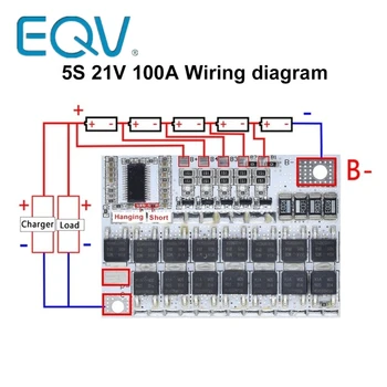 

3S 4S 5S Bms 12v 16.8V 21V 3.7V 100A Li-ion Lmo Ternary Lithium Battery Protection Circuit Board Li-polymer Balance Charging
