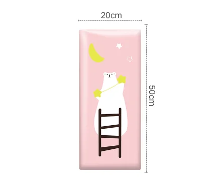Pink bear children soft bag kindergarten anti-collision 3d wall stickers tatami surrounding baby background foam wall stickers - Цвет: E