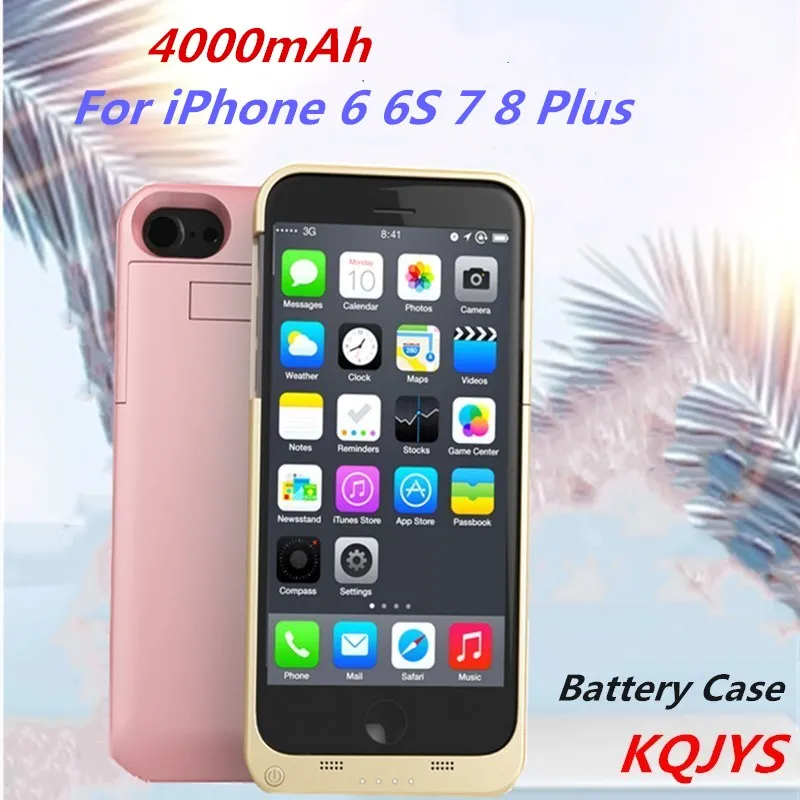 

KQJYS Portable Battery Charger Cases For iPhone 7 8 Plus Power Bank Charging Cover Power Case For iPhone 6 6s Plus Battery Case