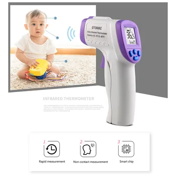 

Non-Contact Electronic Thermometer Type Infrared LCD Digital Thermometer Forehead Temperature Meter For Baby Child Adult 2020