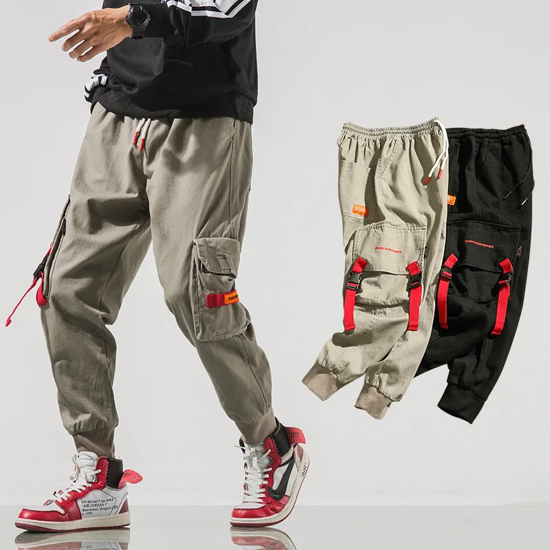

INS Bib Overall Men's National Trends Khaki Pants Korean-style Trend Loose-Fit Capri Pants Casual Pants Popular Brand Ankle Band