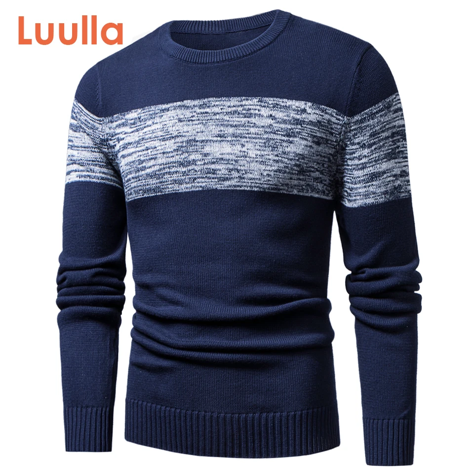 Luulla Men Autumn Spring New Casual Knitted Cotton Pattern Sweaters Pullover Men Outfit Fashion O-Neck Sweater Coat Men 3XL Luulla Men Autumn Spring New Casual Knitted Cotton Pattern Sweaters Pullover Men Outfit Fashion O-Neck Sweater Coat Men 3XL