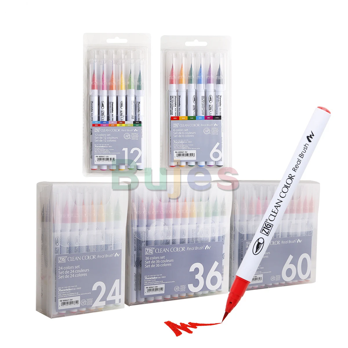 ZIG Kuretake Clean Color Real Brush Pen 90 Set