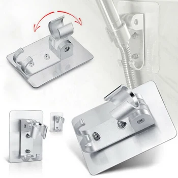 

Bathroom Shower Head Holder Stand Bracket Adjustable Wall Mounted Punch-Free New