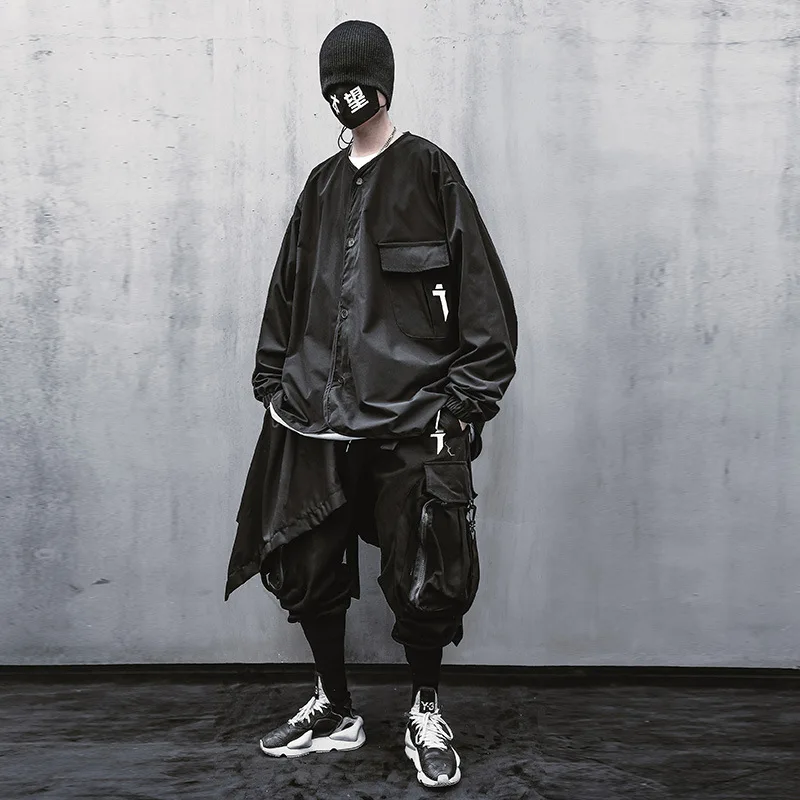 Одежда с вышивкой для мужчин и женщин уличная одежда в стиле хип-хоп японским