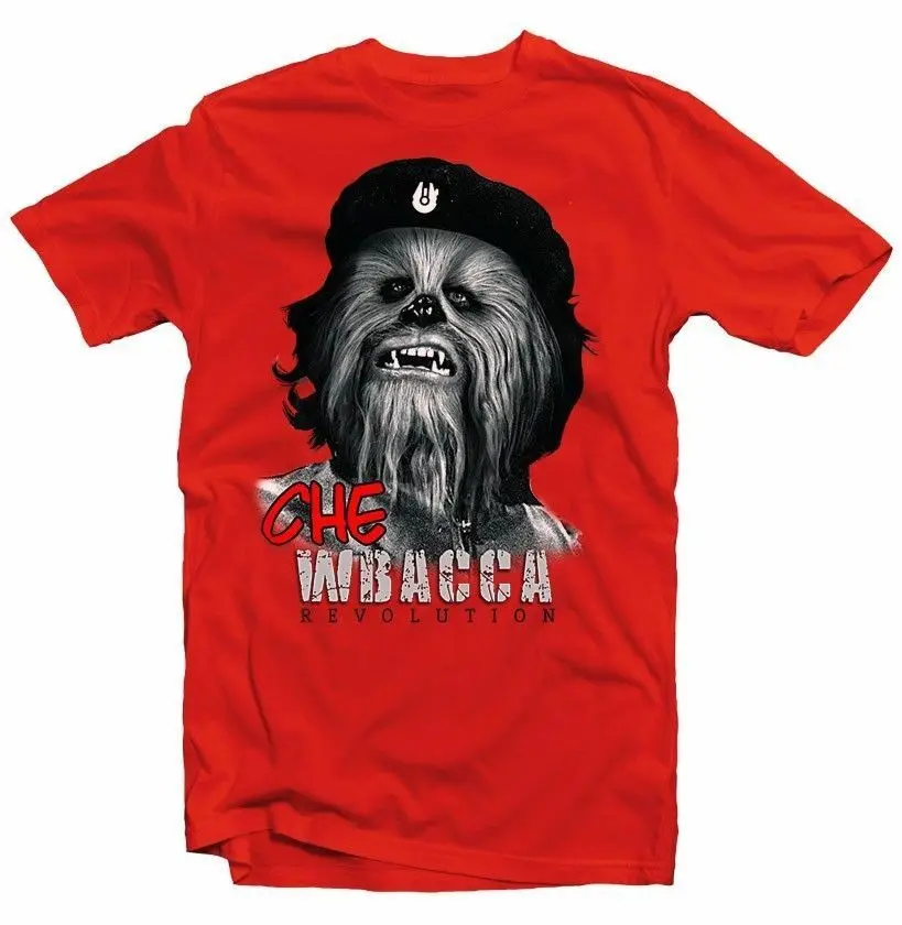 Футболка CHEWBACCA Che Guevara revolution из красного хлопка с принтом 9316 | Мужская одежда