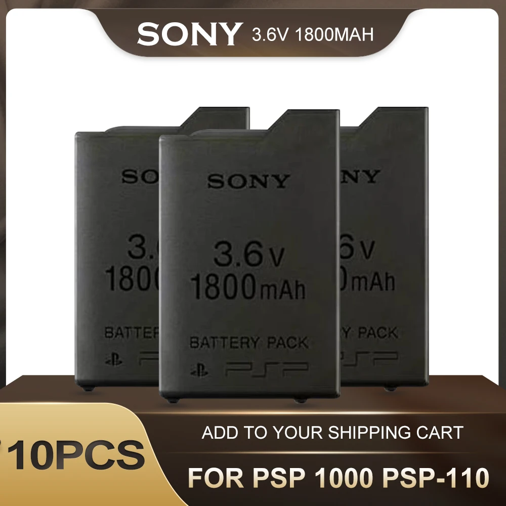10 шт. 3 6 В Sony 1800 мА/ч литий-ионный перезаряжаемый аккумулятор для PSP 1000 PSP-110 консоли