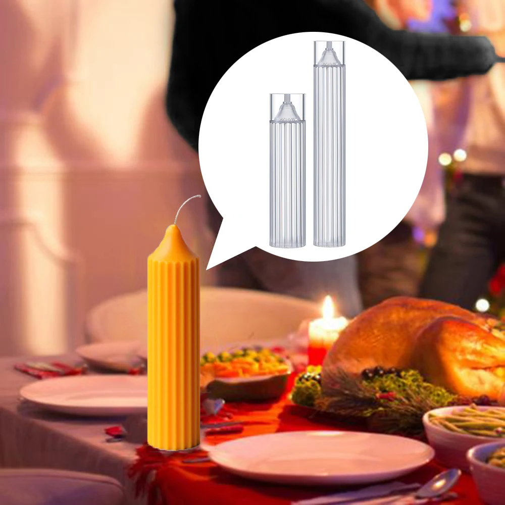 1 шт. Пластиковая форма в виде свечи с длинным стержнем для изготовления