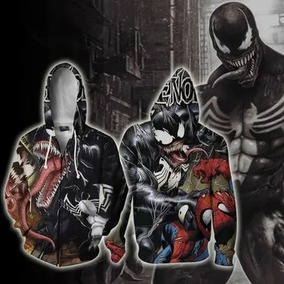 

3D Spider-Man Zip Up Hoodie Sweatshirts Long Sleeve Zipper Men woman Masked Spiderman SpiderHoodie Cosplay Sweatshirt Jacket