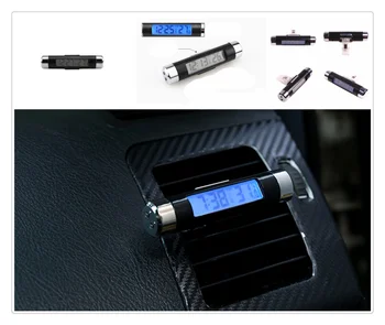 

auto parts 2-in-1 car clock thermometer Clip air conditioner outlet for Nissan Denki 350Z Zaroot NV200 Nuvu NV2500 Forum