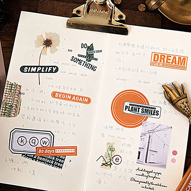 60 шт. Ретро наклейки s Kawaii канцелярские наклейки s винтажные наклейки для детей DIY Декор Скрапбукинг дневники принадлежности для альбома