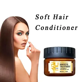 

60ML Magic shine cream for hiar Deep Repair Hair Mask Nutrition Smooth Conditioner Free Steaming Repair Hair Drying Dyeing Water