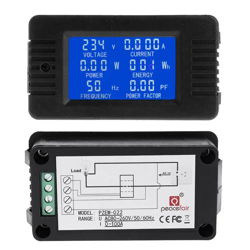 Koop Ac 100A 6in1 Digitale Power Energy Monitor Spanning Stroom Kwh Watt Meter Ac 80 ~ 260V 110V 220V Met Split Ct 94 Pc