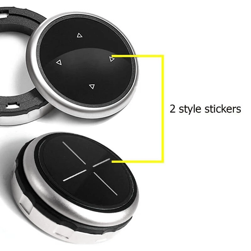 Мультимедийная ручка контроллер колеса замена крышки с двумя различными стильными кнопками наклейки для BMW 1 3 5 серии